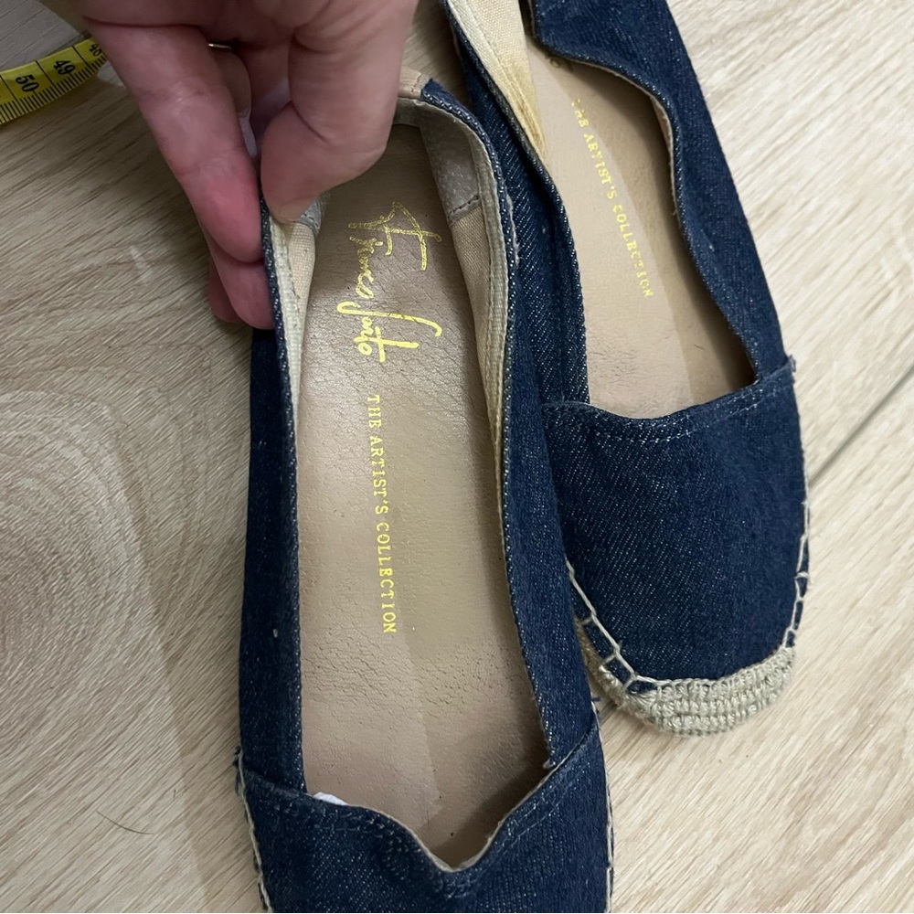 Franco Sarto Denim Whip Espadrille Flats - Picture 4 of 7